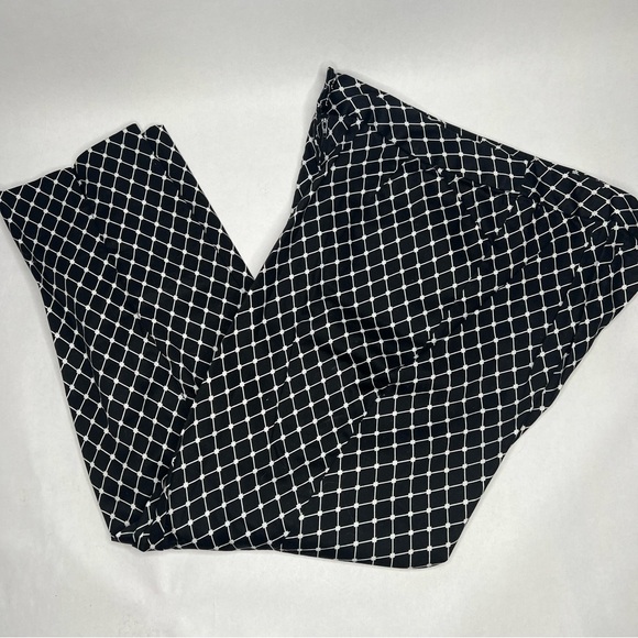 APPLESEEDS Black White Cropped Dress Pants Womens‎ Size 12 Cotton Blend - Picture 1 of 7
